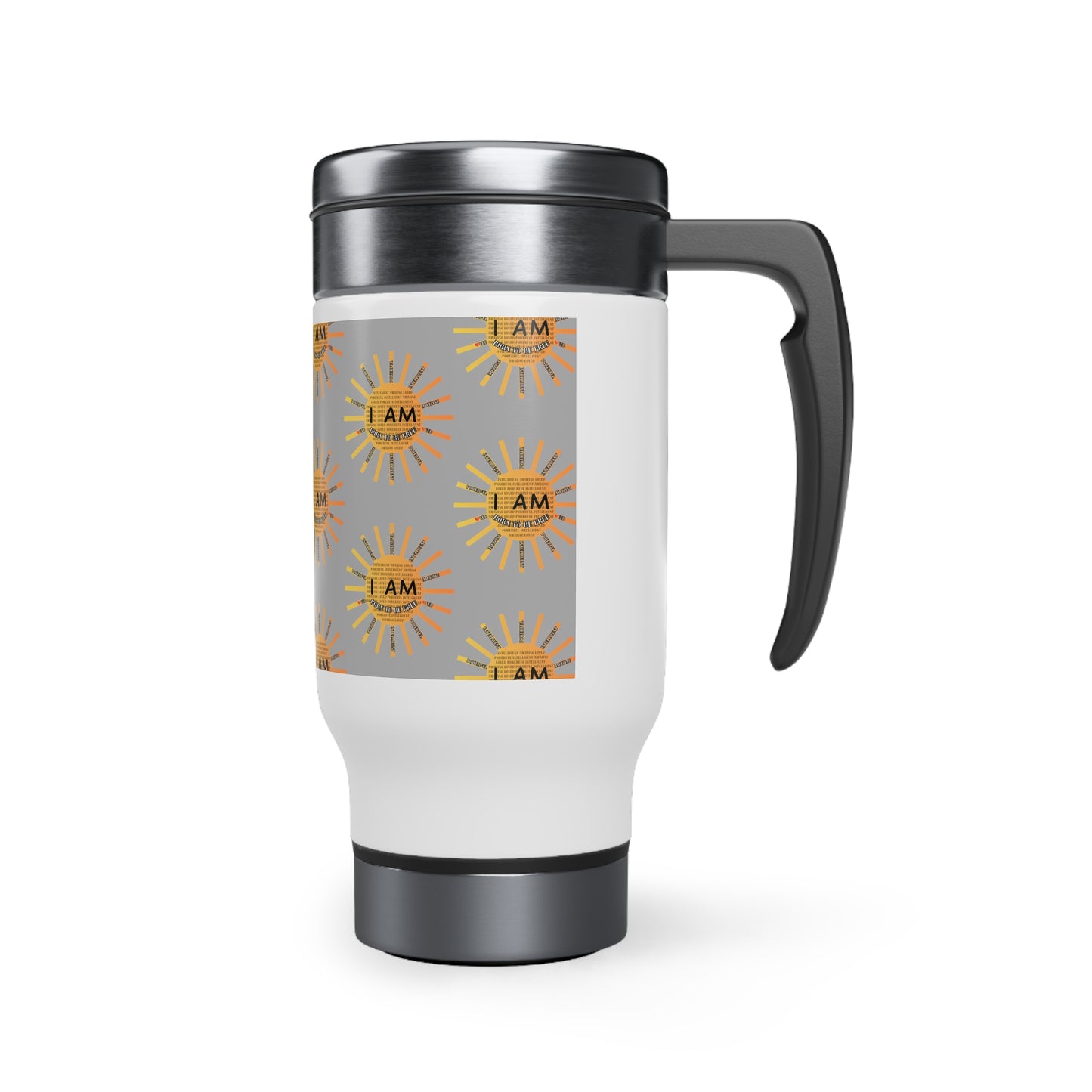 I Am Born to Be Free Stainless Steel Travel Mug with Handle, 14oz
