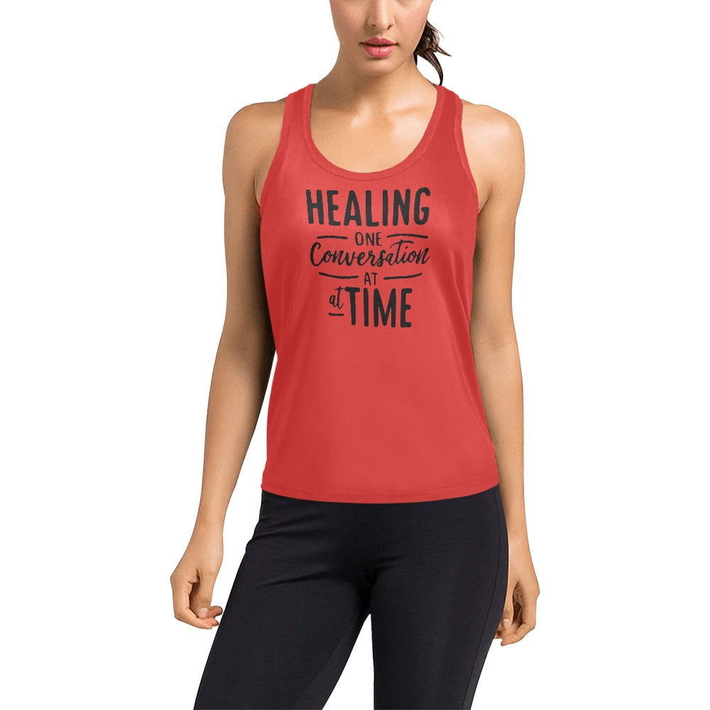 Healing One Conversation At A Time Women's Racerback Tank Top