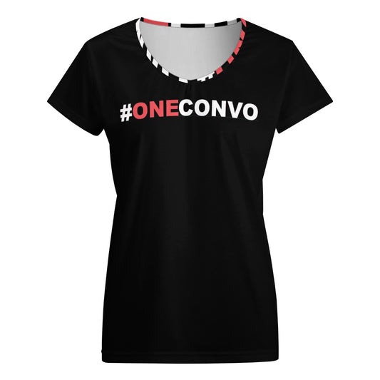 #OneConvo V-neck short sleeve T-shirt