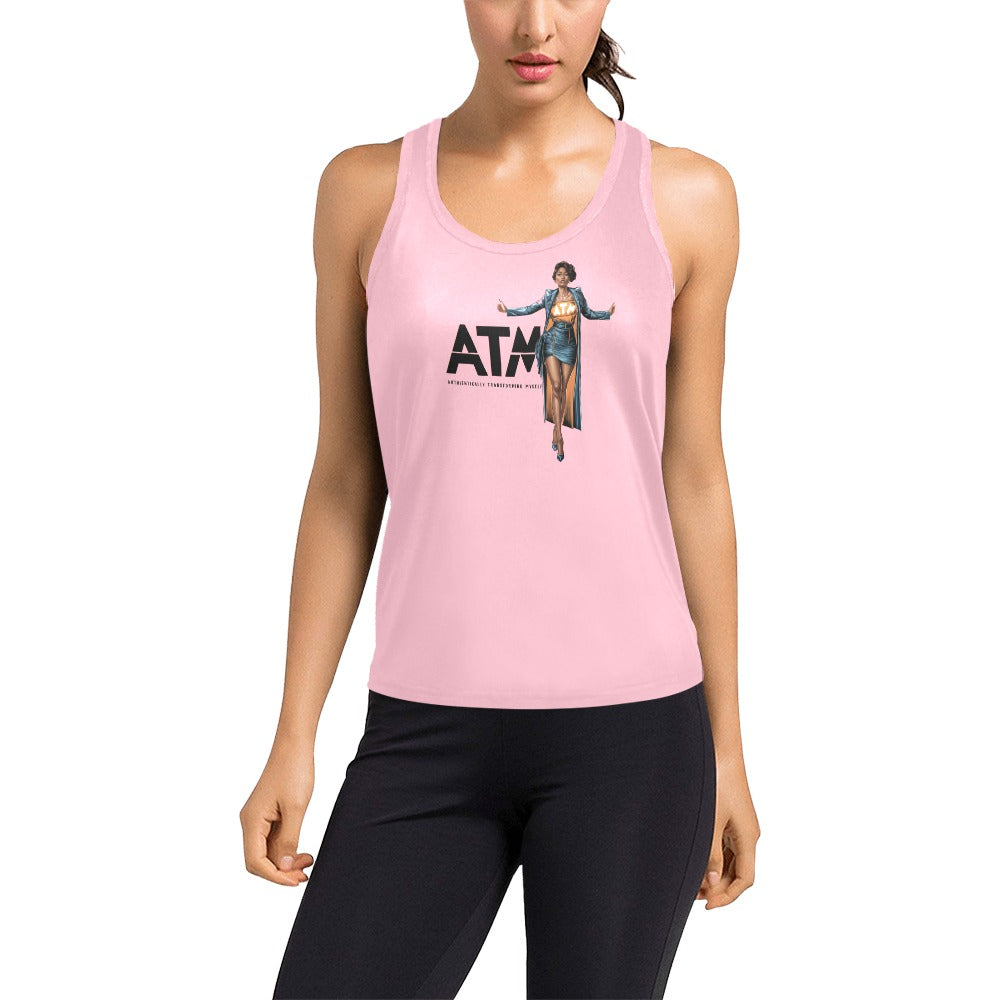 Authentically Transforming Myself Confidant Woman Women's Racerback Tank Top