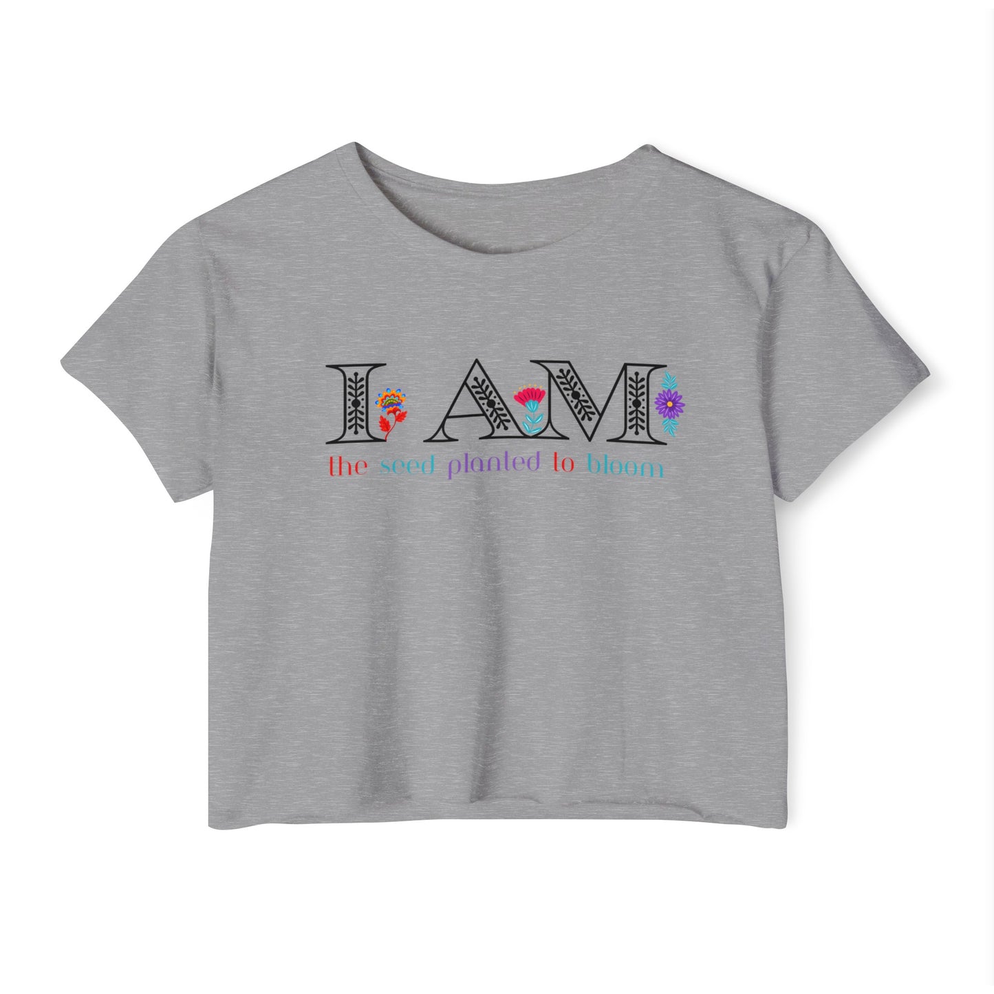 I Am the Seed Planted to Bloom Women's Festival Crop Top