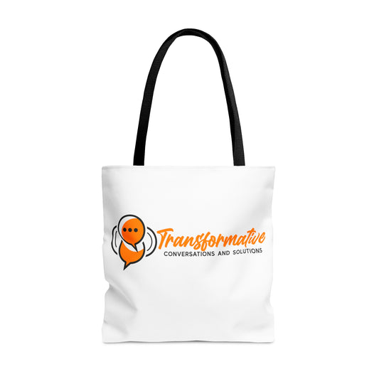 Transformative Conversations and Solutions AOP Tote Bag