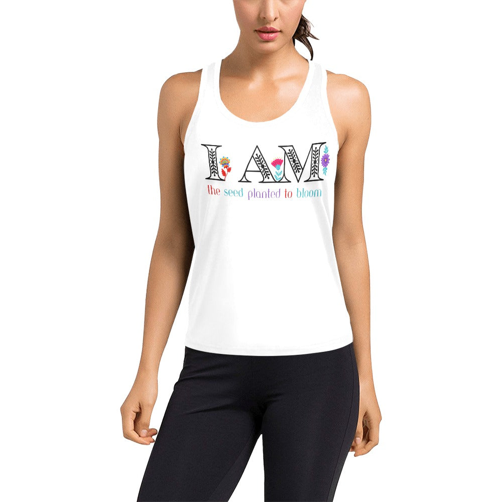 I Am the Seed Planted to Bloom Women's Racerback Tank Top