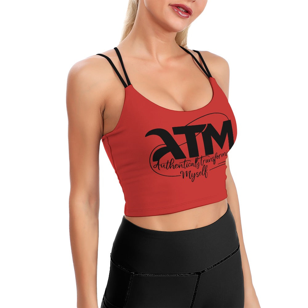 ATM- Authentically Transforming Myself Cute Cropped Yoga Tops for Women