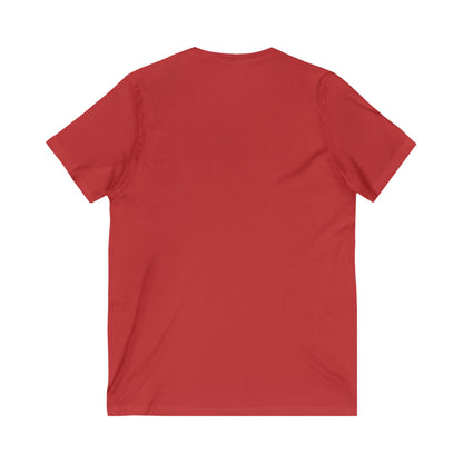Authentically Transforming Myself Confident Woman Unisex Jersey Short Sleeve V-Neck Tee