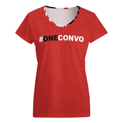 #OneConvo V-neck short sleeve T-shirt