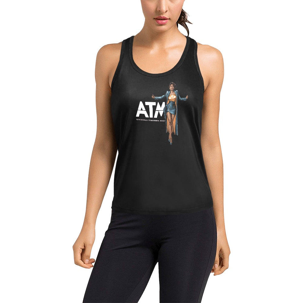 Authentically Transforming Myself Confidant Woman Women's Racerback Tank Top