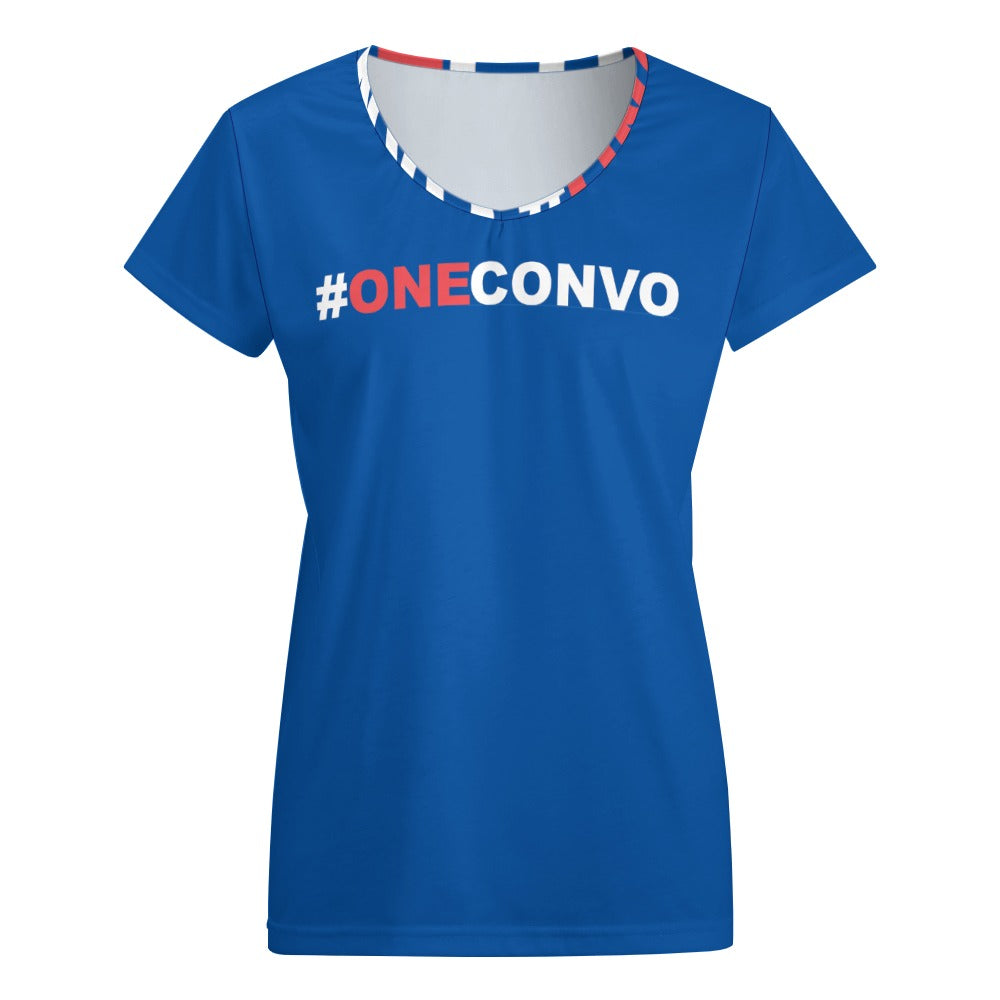 #OneConvo V-neck short sleeve T-shirt