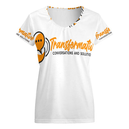 Transformative Conversations and Solutions V-neck short sleeve T-shirt