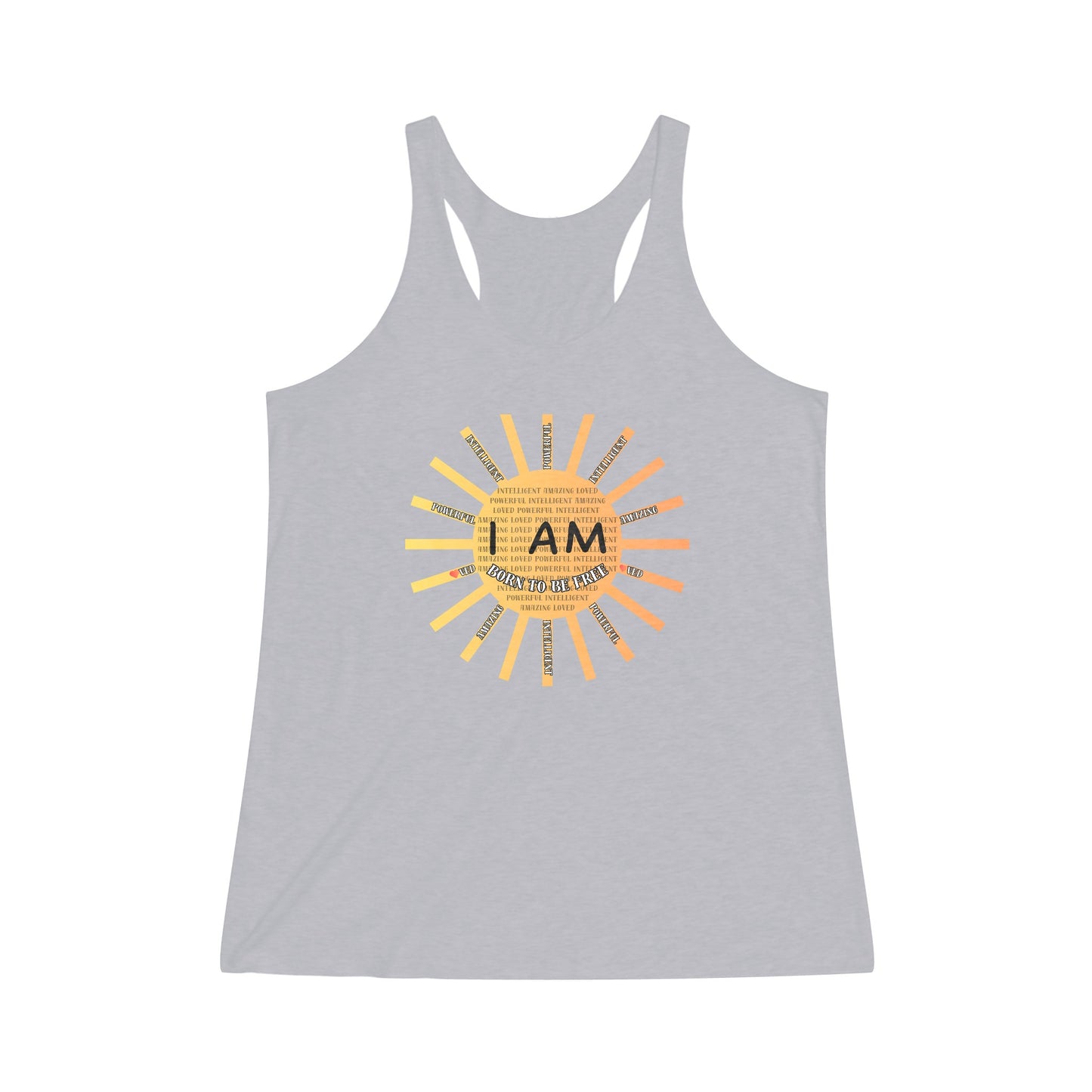 I Am  Born to Be Free Women's Tri-Blend Racerback Tank