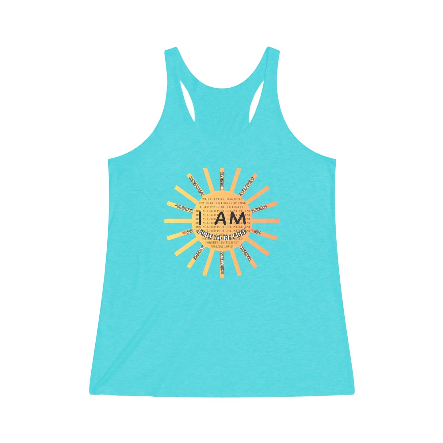 I Am  Born to Be Free Women's Tri-Blend Racerback Tank