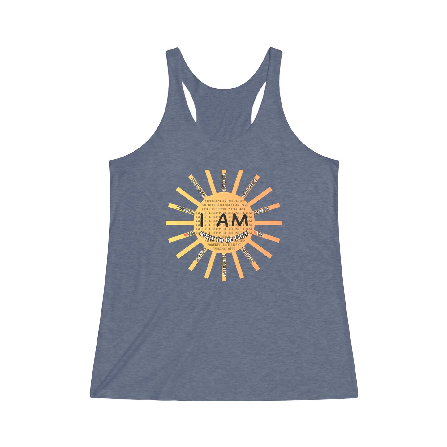 I Am  Born to Be Free Women's Tri-Blend Racerback Tank