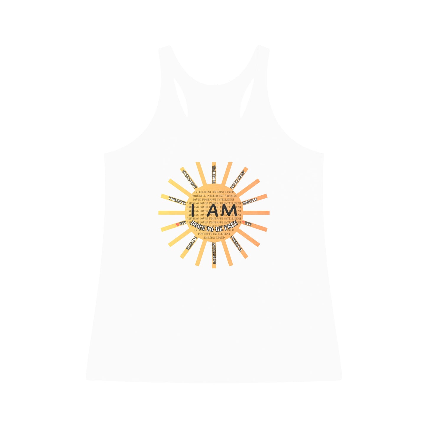 I Am  Born to Be Free Women's Tri-Blend Racerback Tank