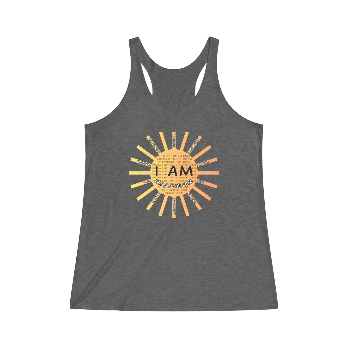 I Am  Born to Be Free Women's Tri-Blend Racerback Tank