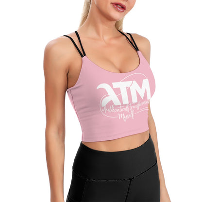 ATM- Authentically Transforming Myself Cute Cropped Yoga Tops for Women