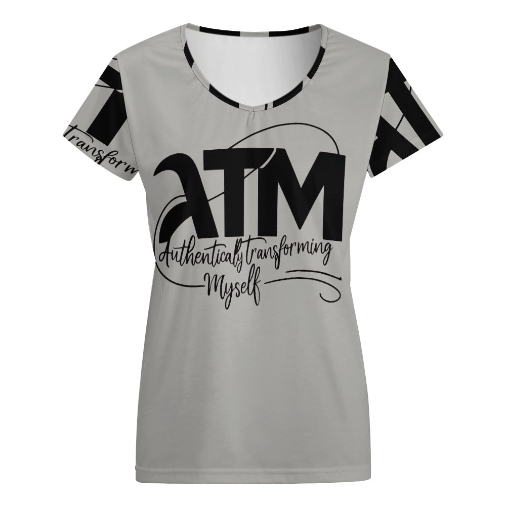 ATM- Authentically Transforming Myself V-neck short sleeve T-shirt