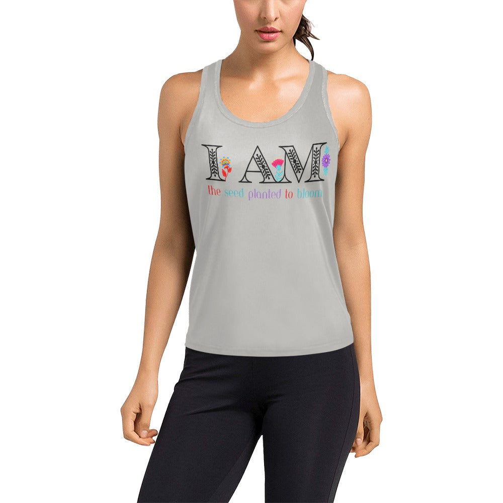 I Am the Seed Planted to Bloom Women's Racerback Tank Top