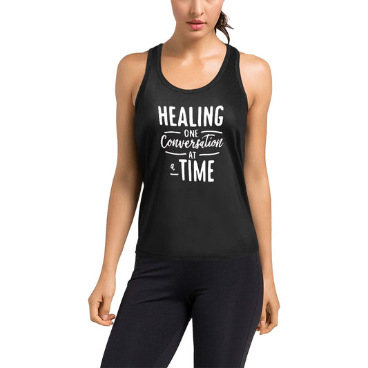 Healing One Conversation At A Time Women's Racerback Tank Top