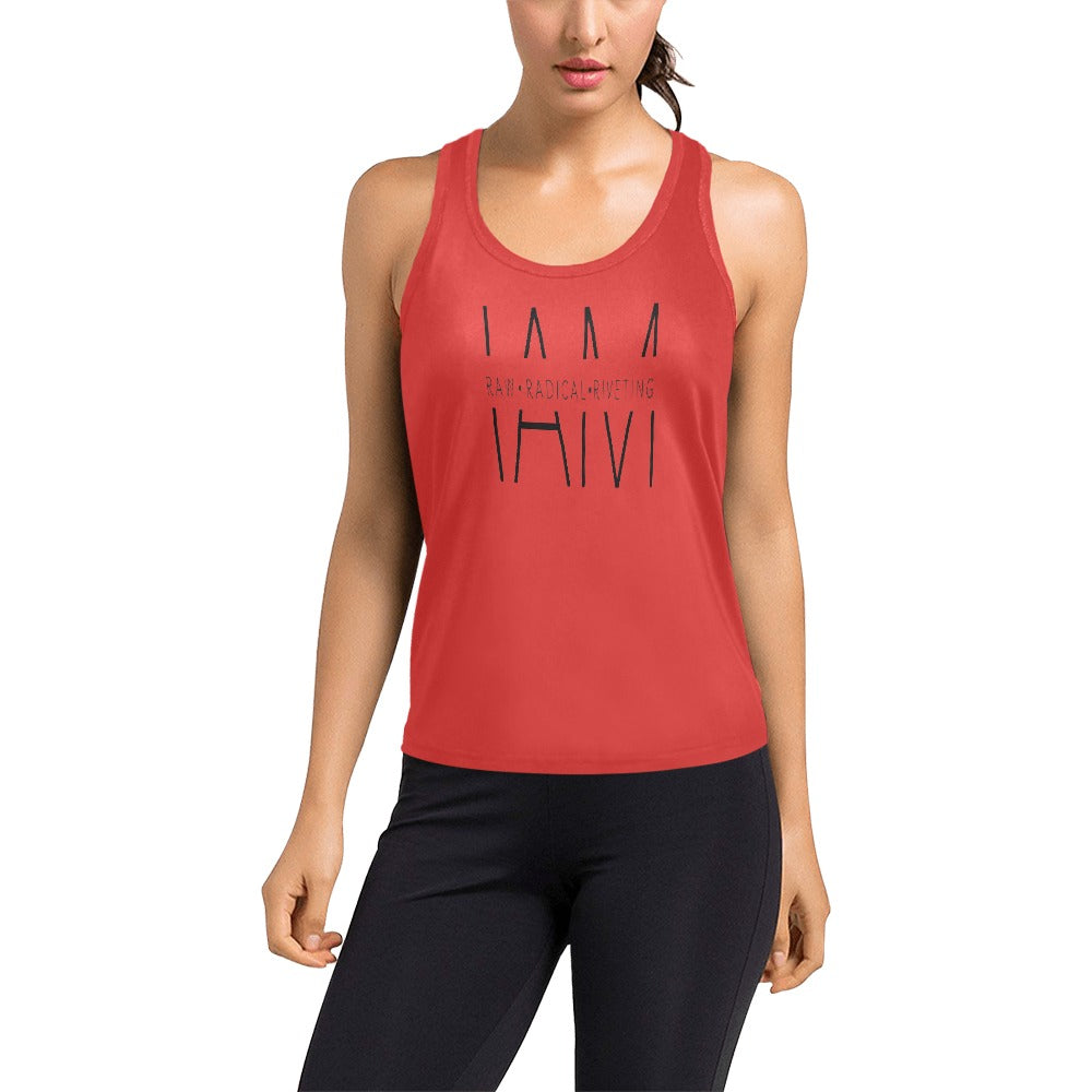 I AM RAW RADICAL RIVETING Women's Racerback Tank Top