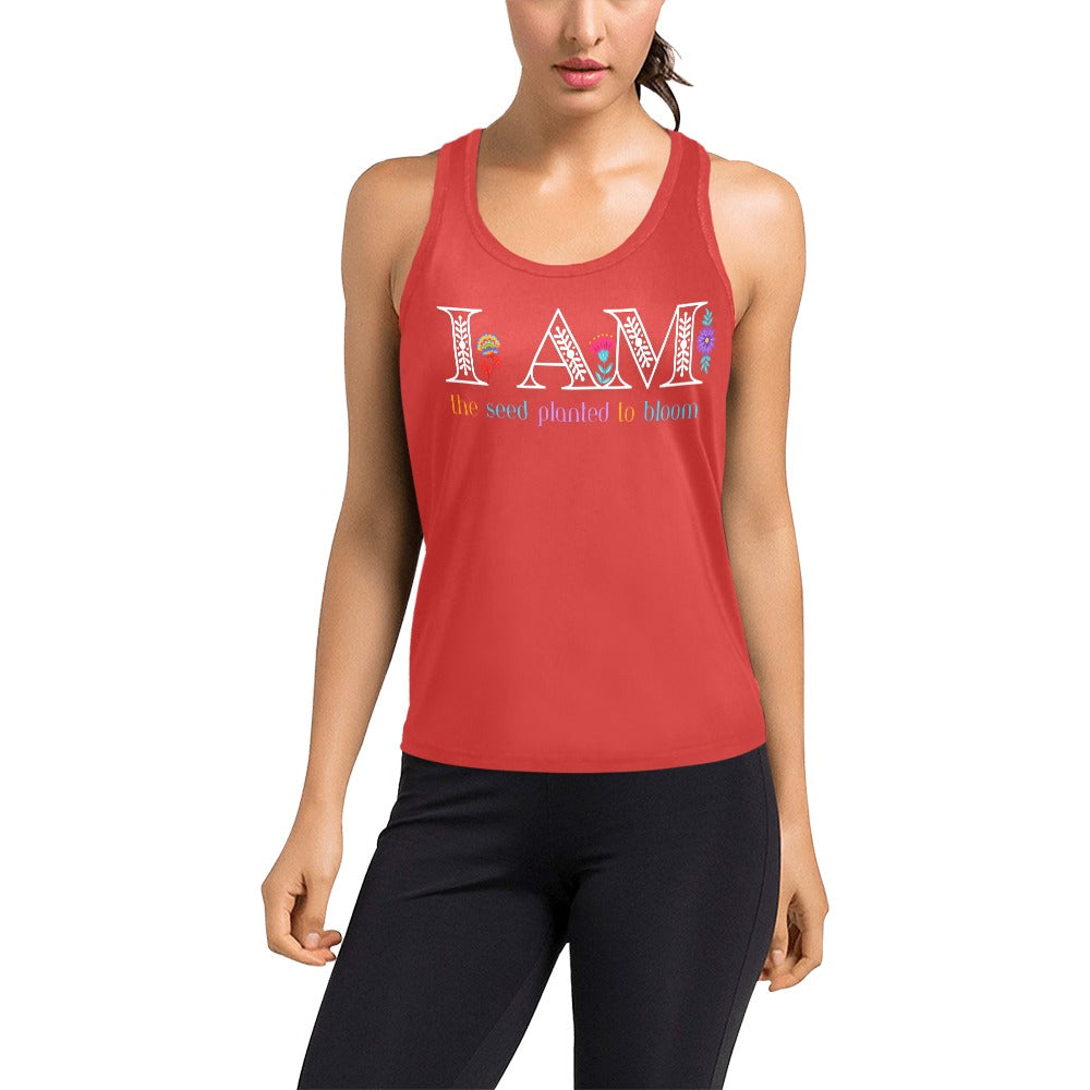 I Am the Seed Planted to Bloom Women's Racerback Tank Top