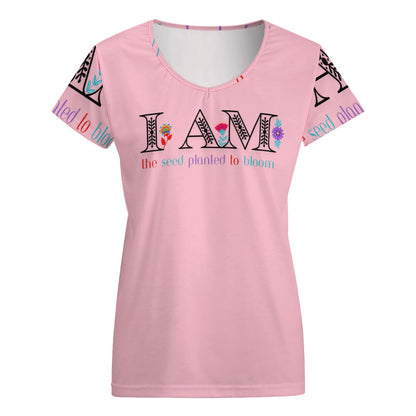 I Am The Seed Planted to Bloom V-neck short sleeve T-shirt