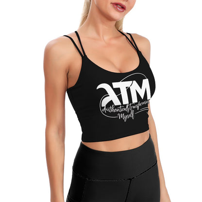 ATM- Authentically Transforming Myself Cute Cropped Yoga Tops for Women