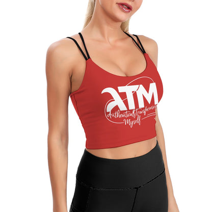 ATM- Authentically Transforming Myself Cute Cropped Yoga Tops for Women